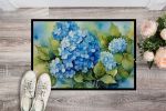 Watercolor Hydrangeas Doormat 24 x 36 Inch Non Slip Washable Low