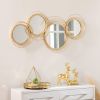 Metal Wall Art Modern Mirror Decor Home Hanging Sculptures for