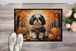 Shih Tzu Fall Doormat 18 x 27 Inch Non Slip Washable Low Pile