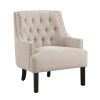 Modern Traditional Accent Chair Chenille Upholstery Button-Tufted