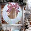60 Inch Lighted Wreath Decoration with Dual Color LED