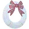 60 Inch Lighted Wreath Decoration with Dual Color LED