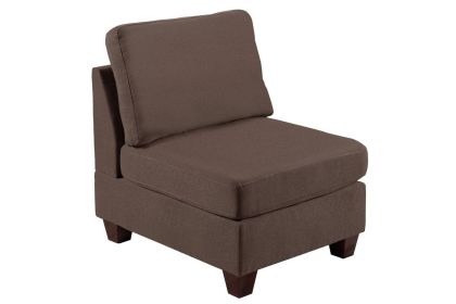Living Room Furniture Armless Chair Black Coffee Linen Like