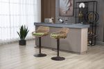 COOLMORE Modern Swivel Bar Stools Set of 2 Adjustable Counter - Rattan