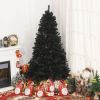 7ft Black Pencil Artificial Christmas Tree Halloween Style