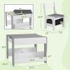 Kids Play Table Set 3PC with Reversible Top