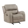 Luxurious Style Rocker Reclining Chair Brown Plush Comfortable