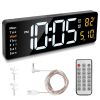 15.7 Inch LED Digital Wall Clock Remote 10 Level Brightness 3