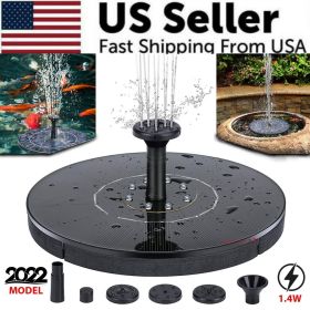 Solar Power Bird Bath Fountain Pump Upgrade 1.4W With 4 Nozzle