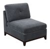 Modular Living Room Furniture Armless Chair Ash Chenille Fabric