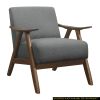 Modern Gray Fabric Accent Chair