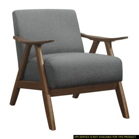 Modern Gray Fabric Accent Chair