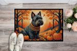 Scottish Terrier Fall Doormat 24 x 36 Inch Non Slip Washable Low