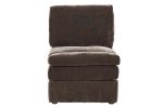 Contemporary 1pc Armless Chair Modular Sectional Sofa Living Room