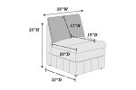 Contemporary 1pc Armless Chair Modular Sectional Sofa Living Room