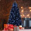 7ft Black Christmas Tree with 450 White LED Lights
