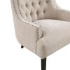 Modern Traditional Accent Chair Chenille Upholstery Button-Tufted