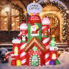 10ft Christmas Inflatables Outdoor Decorations Candy Castle