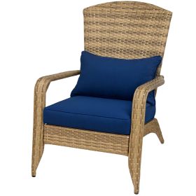 Patio Adirondack Chair With Rattan Wicker