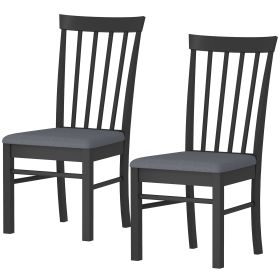 Wooden Dining Chairs Set Of 2 - Black