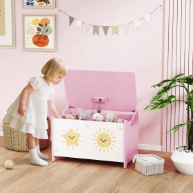 Toy Box With Lid - Pink