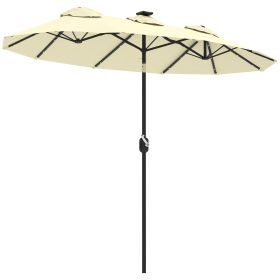 Double-sided Patio Umbrella - Cream
