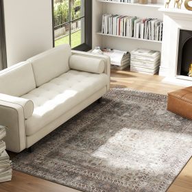 5 x 7 Ft Machine Washable Traditional Foldable Area Rug Non Slip