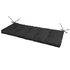 1Pc Bench Seat Cushion For Indoor Outdoor Furniture Water-Resistant Or Non-Water-Resistant Options 8CM Or 10CM 51.18 X 19.68IN For Garden Patio Balcon (Option: Normal 8CM Black)