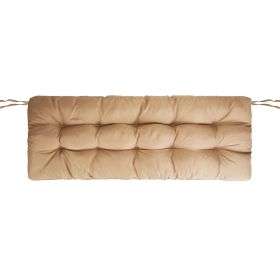 1Pc Bench Seat Cushion For Indoor Outdoor Furniture Water-Resistant Or Non-Water-Resistant Options 8CM Or 10CM 51.18 X 19.68IN For Garden Patio Balcon (Option: Waterproof 10CM Khaki)
