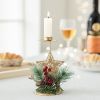 Christmas Golden Wrought Iron Candlestick Window Table Decoration Christmas Decorations Arrangement