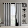 Grommets Thermal Insulated with Coated Lining 52 in. W x 63 in. L Indoor Blackout Curtains (Set of 2)