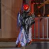 Halloween Decorations 2 Packs Hanging Ghosts Decor with Lighted Up Eyes, 3ft Scary Grim Reaper Swinging Skeleton Flying for Yard Patio Lawn Garden