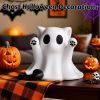 Halloween Ghost Figurine, Spooky Resin Ghost Statue, Cute Ghost Halloween Decoration for Home and Office Desktop Decor Display Ornaments