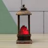 1pc Christmas Lantern Decoration; Vintage Style Hanging Electric Candle Oil Lamp; Christmas Ornaments For Tables & Desks; Holiday Home Decor