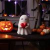 Halloween Ghost Figurine, Spooky Resin Ghost Statue, Cute Ghost Halloween Decoration for Home and Office Desktop Decor Display Ornaments