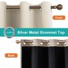 Grommets Thermal Insulated with Coated Lining 52 in. W x 63 in. L Indoor Blackout Curtains (Set of 2)
