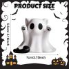 Halloween Ghost Figurine, Spooky Resin Ghost Statue, Cute Ghost Halloween Decoration for Home and Office Desktop Decor Display Ornaments